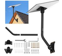 Bindokun Starlink Gen 3 Mount, Starlink Wall Mount Compatible with V3 Starlink Standard Dish, 360° Adjustable Starlink Gen3 Pole Mounting Kit with Starlink Gen 3 Pipe Adapter for Starlink Internet Kit