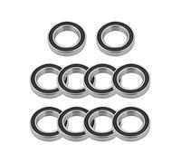 Bindpo Ball Bearing, 10pcs 6802-2RS Deep Groove, High-speed Alloy Steel Bearings, Rubber Sealed, 15*24*5mm, for Industrial Equipment