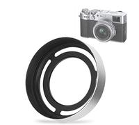 Bindpo LH-JX10 Lens Hood, Alloy Camera Lens Sunshade Rainproof Cover Replacement for Fuji X10 X20 X30(Silver)