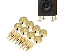 Bindpo Speaker Spikes, 8 Pairs 6 x 36MM Copper Speaker Isolation Pad Gold Speaker Spike Feet for Speaker, Amplifier, CD DVD Player, Turntable Recorder