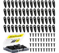 Bindvoew 120 Sets Picture Frame Backing Clips with Screws, Black Durable Plastic Turn Button Backing Fasteners for Hanging Photos, Canvas Art, Shadow Box, Pictures Framing Supplies (120)