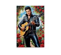 BINFC Elvis PresleyCelebrity Portrait Posters Hip Hop Classic Music Singers Famous Actors Athletes Print Canvas Painting Decoration12x18inch(30x45cm) Unframe-style-8