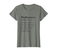 Binfluencer Influencer Pun Taking Out The Bins Garbage Day T-Shirt, Women, Olive Heather, Small