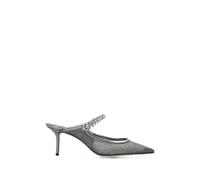 Bing 65 Heeled Mules - female - Jimmy Choo - Heeled Mules - Gray - 6 UK - Shoes 6 UK