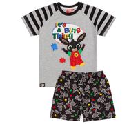 Bing Bunny Boy's Short Sleeve Short Leg Pyjama Set | Boys Grey | Official | Size: 3-4 Years Bing Bunny Grey 3-4 Years
