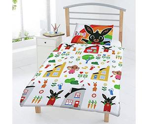 Bing Bunny Duvet Cover Set - 100% Cotton Bedding Duvet with Large Pillow Case - Reversible Duvet Set for Kids - Comfortable & Breathable- Cute Design