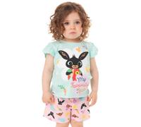 Bing Bunny Girl's Short Sleeve Short Leg Pyjama Set | Girls Blue | Official Merch | Size: 4-5 Years Bing Bunny Blue 4-5 Years