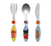 Bing Bunny Kids 3 Piece Cutlery Set - Includes Knife, Fork and Spoon | Child-Friendly Stainless Steel Flatware Set, BPA-free, food-Safe Material Children's Travel Cutlery Set | Non-Slip & Reusable