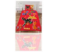 Bing Bunny Kids Single Duvet Cover Set Red