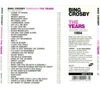 BING CROSBY - THROUGH THE YEARS, VOL. 7: 1954 NEW CD