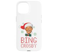 Bing Crosby's Nostalgic White Christmas Sweater Case for iPhone 15