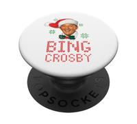 Bing Crosby's Nostalgic White Christmas Sweater PopSockets Adhesive PopGrip