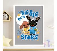 Bing Print - Bing and Sula Night Time Moon and Stars Poster Wall Art (21cm x 29.7cm - A4)