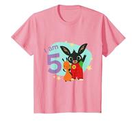 Bing T-Shirt: Bing and Flop - 'I am Five' T-Shirt, Youth, Pink, Medium