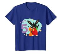 Bing T-Shirt: Bing and Flop - 'I am Five' T-Shirt, Youth, Royal Blue, Medium