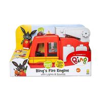 Bing Toys Push-Along Fire Engine, Lights, Sounds and Lifting Turning Ladder With Bing Figurine to Drive or Ride in Bucket 18m+
