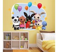 Bing Wall Sticker - Bing Bunny and Friends Celebration Wall Decal Kids Art (120cm Width x 85cm Height)