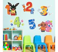 Bing Wall Sticker - Bing Bunny and Friends Counting Numbers Wall Decal SetKids Art (120cm Width x 80cm Height)