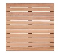 bingaai Cedar Wood Bath Mat 21"×21" Square, Cedar Wooden Bath Mats, Wood Shower Stall Mat Non-Slip for Bathroom Bathtub Spa Sauna Garden Home, Wooden Floor Mat Small for Indoor and Outdoor