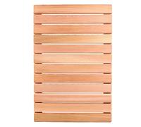 Bingaai Cedar Wood Shower Mat, Cedar Wooden Bath Mat, Wood Bath Mat 23.6 x 15.7 in, Non-Slip for Bathroom Bathtub Spa Sauna Garden Home, Wooden Floor Mat Large for Indoor and Outdoor