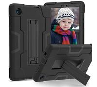 Bingcok for TCL TAB 8 LE Case, TCL TAB 8 LE Case for Kids, Heavy Duty Rugged Full-Body Hybrid Shockproof Drop Protection Cover for TCL Tab 8 LE (Model:9137W)2023/TCL Tab 8 WiFi (Model:9132X) (1-Black)
