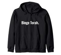 Binge torah Study Hebrew school Yeshiva Shavuot Matan Torah Zip Hoodie