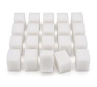 BingegePet 20 Pack Pet Water Fountain Replacement Filter Sponges, 1.2 x 1.2 x 1.6 in Foam Sponge Pads for Matching Reptile, Cat and Dog Fountain Models, Helps Trap Hair & Debris