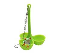 BingegePet 3-Pod Frog Habitat Hammock - Soft Silicone Resting Spots with Suction Cup & Chain Mounts | Terrarium Accessories for Tree Frogs, Dwarf Frogs, Small Amphibians