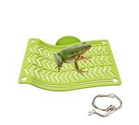 BingegePet Plastic Frog Hammock with Suction Cup, Frog Habitat Platform, Reptile Decorations for Terrarium, Frog Tank Accessories, Terrarium Decor for Tree Frog, African Dwarf Frog, Frog and Toad