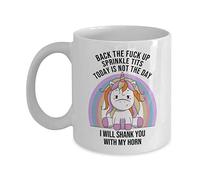BingFra048 Unicorn Back The FCK up Sprinkle Tits Today is not The Day Mug Coffee Mug Gift Coffee Mug 11OZ Coffee Mug