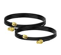 Bingfu 1Meter RP-SMA Male to Female Bulkhead Mount RG174 WiFi Aerial Antenna Extension Coaxial Cable for Wireless Mini PCI Express PCIE Network Card WiFi Adapter WiFi Router