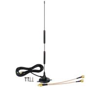 Bingfu 4G LTE Antenna 10dBi SMA Male with Magnetic Base and 3M Cable 4G Aerial, SMA Splitter Cable, for LTE Router, Hotspot, Cellular Gateway, IoT Devices