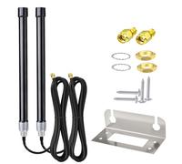 Bingfu 4G LTE Fiberglass Outdoor MIMO Antenna Kit, Omni-Directional Cellular Antenna with Wall Mount, SMA Male 3m Low Loss Cable, for LTE CPE Router Hotspot IoT Gateway Security Camera