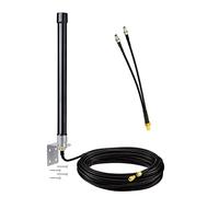 Bingfu 4g LTE Long Range Cellular Antenna Wall Mount - 32.8ft Cable - with SMA to Dual ts9 Adater - Compatible with Spypoint Link Micro Covert Wildlife Hunting Game Cam Outdoor Mobile Security Camera