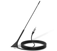 Bingfu Car Radio Antenna, Universal Roof Mount FM/AM Antenna with Mounting Base, 5Meter Cable, DIN Plug Connector for Car, Truck, SUV Stereo Head Unit Receiver