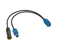 Bingfu Car Stereo Head Unit FM AM Radio Satellite Radio Antenna Adapter Wire,Fakra Z Female to DIN Jack and Fakra Z Male Converter Cable 15cm,Connect Vehicle Car Truck SUV Radio Stereo Receiver Tuner