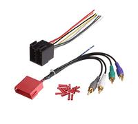 Bingfu Car Stereo Wiring Harness for Select 93-08 Audi Porsche Boxster Amp Amplifier System Vehicle Radio Wire Harnesses Adapter 16+20 Pin with RCA Connectors DA22