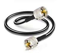 Bingfu CB Radio Extension Cable UHF PL259 Male to Male RG58 Coax Jumper Cable 1m 3 feet for CB VHF UHF Ham Radio Amateur Mobile Aerial Antenna Power SWR Meter Linear Amplifier Dummy Load