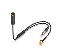 Bingfu DAB FM Car Radio Antenna Splitter Cable, DIN Female to Male + SMB