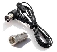 Bingfu Dipole FM Radio Antenna, Wire Antenna 75 Ohm Coaxial Connector Dipole Indoor Aerial and Coaxial TV Plug to F Male Adapter for HiFi AM/FM Radios (Yamaha, Denon, Bose, Sherwood, Marantz)