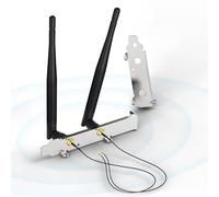 Bingfu Dual Band 2.4GHz 5.8GHz WiFi Antenna + 25cm RP-SMA Female Extension Pigtail Cable & PCIe Slot Bracket for M.2 NGFF Intel Wireless Network Card WiFi Adapter