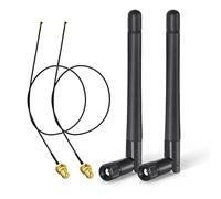 Bingfu Dual Band M.2 WiFi Antenna 3dBi MIMO RP-SM 2x30cm NGFF IPEX4 Cable | 2.4GHz/5GHz/5.8GHz WiFi Aerial With NGFF IPEX4 to RP-SMA Cable for M.2 NGFF Intel Wireless Network Card WiFi Adapter Laptop