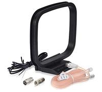 Bingfu FM/AM Radio Antenna, 75 Ohm, 1.8m, Black, Compatible with Yamaha, Onkyo, Denon, Marantz, Pioneer Stereo Receiver