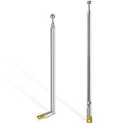 Bingfu FM DAB Radio Aerial Digital TV Hybrid Radio Antenna 6 Section Telescopic Antenna 2 kit for FM/VHF/UHF Stereo DAB/DVB-T Reception