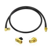 Bingfu Ham Radio Aerial Antenna Extension Cable SMA Male Right Angle to Female RG58 Coaxial Cable 1m 3 feet for Ham Radio BaoFeng Wouxun Icom Yaesu Vertex Standard Horizon Marine VHF