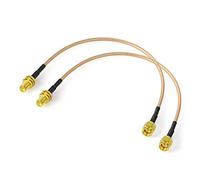 Bingfu RP-SMA Male to Female Bulkhead RG316 WiFi Antenna Cable 30cm 2PCS