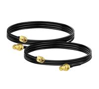 Bingfu RP-SMA WiFi Antenna Cable 1Meter RP-SMA Male to Female Bulkhead Mount RG174 Aerial Cable for Wireless Mini PCI Express PCIE Network Card Gateway WiFi Router(2-Pack)