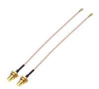 Bingfu SMA Female Bulkhead RG178 Pigtail Cable WiFi Aerial Antenna Adapter Cable 30cm (2-Pack) for Wireless Mini PCI Express PCIE Network Card WiFi Adapter Router FPV UAV Drone Controller