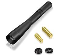 Bingfu Universal Car FM Radio Aerial Antenna 10cm Car Rod Short Roof Antenna Replacement Topper M5.0 M6.0 Screws Compatible with All Cars