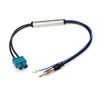 Bingfu Universal Car Stereo FM AM Antenna Signal Amplifier Amp,Fakra to DIN Plug Converter Adapter for Volkswagen VW Skoda BMW Vehicle Car Audio Radio Stereo Head Unit Receiver